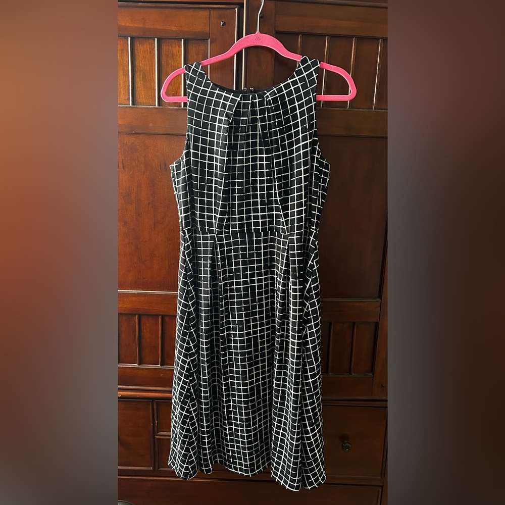 Elle Monochrome Checkered Dress